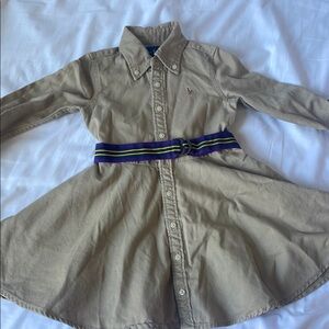 Tan Shirt Dress with Belt